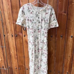 JBS VINTAGE 90'S FLORAL RAYON DRESS